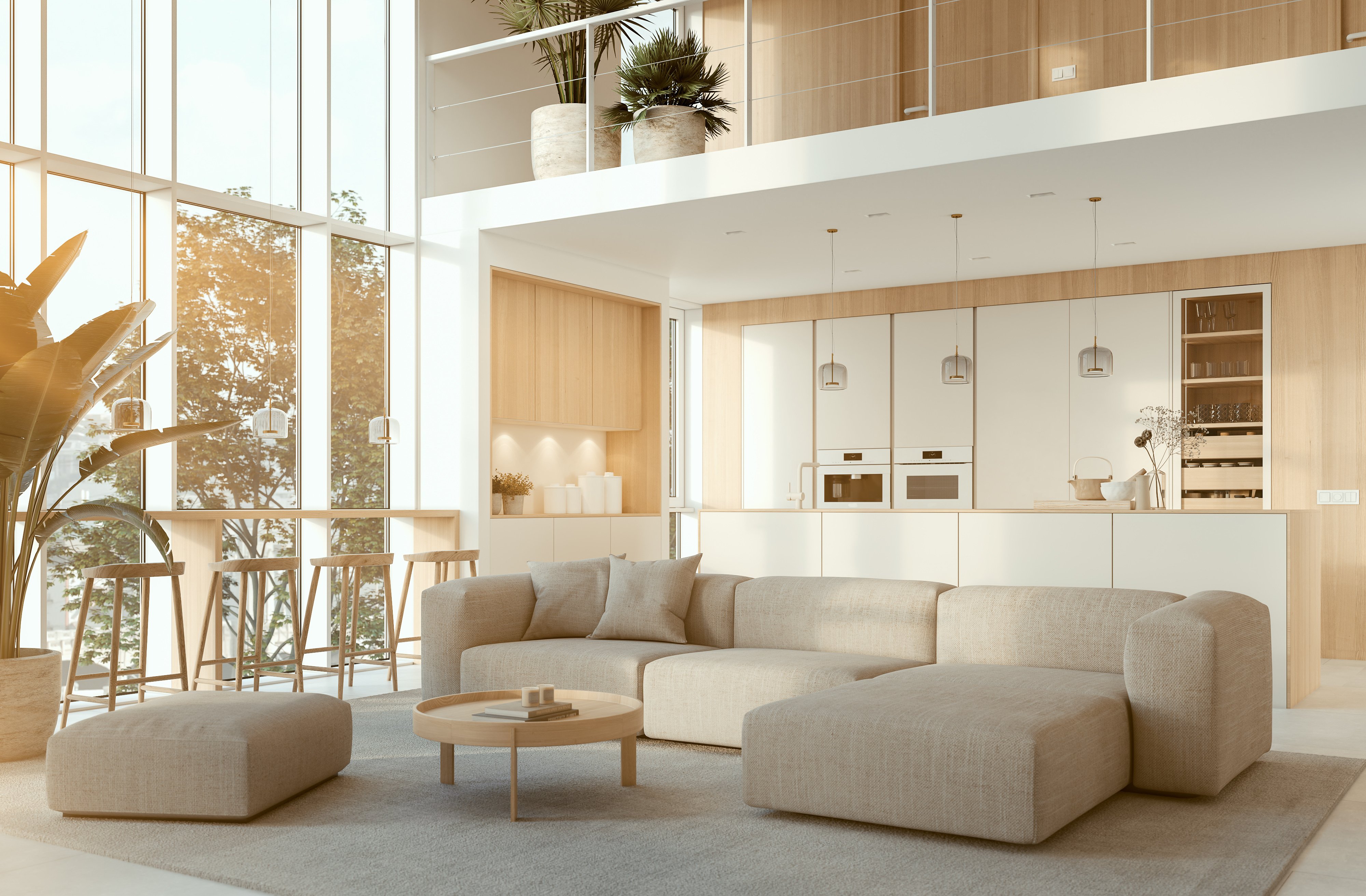 Balancing the Living Room and Dining Space in Japandi Design｜Kitchen ...